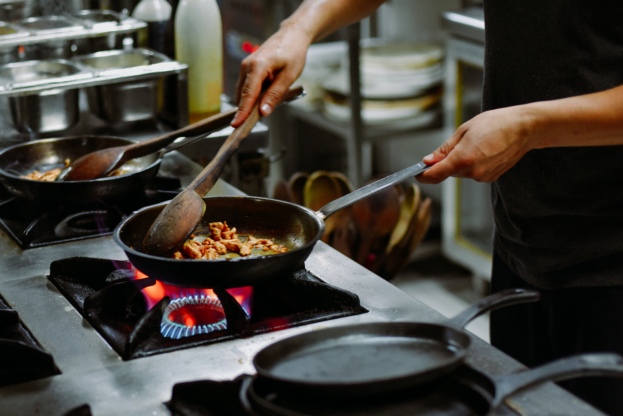 Frying Pan in Kitchen in Restaurant